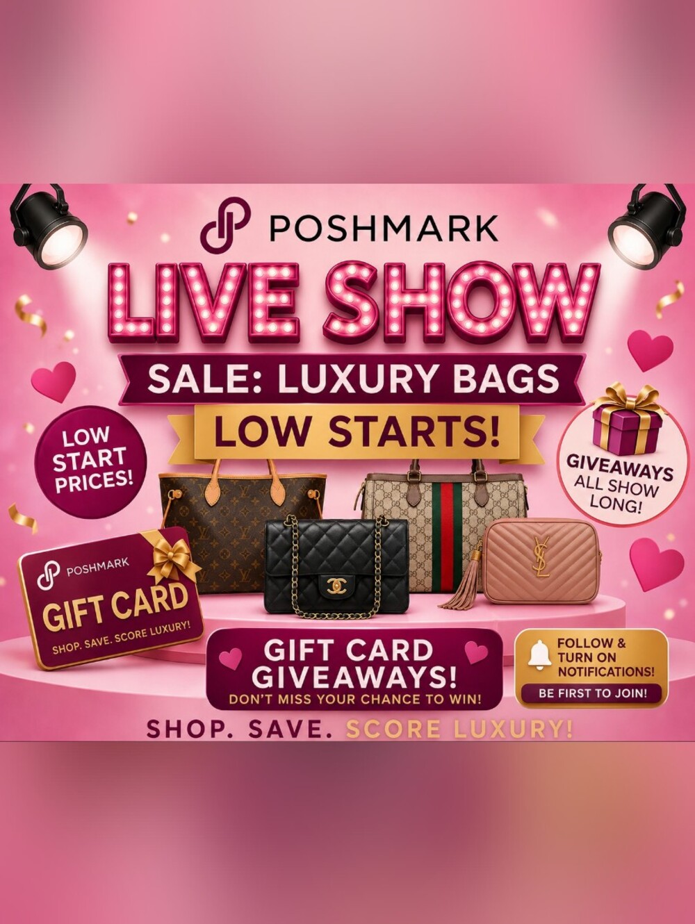 Live Show Luxury Bags / Low Start / Giveaways / Gifts Card !! - Picture 2 of 2